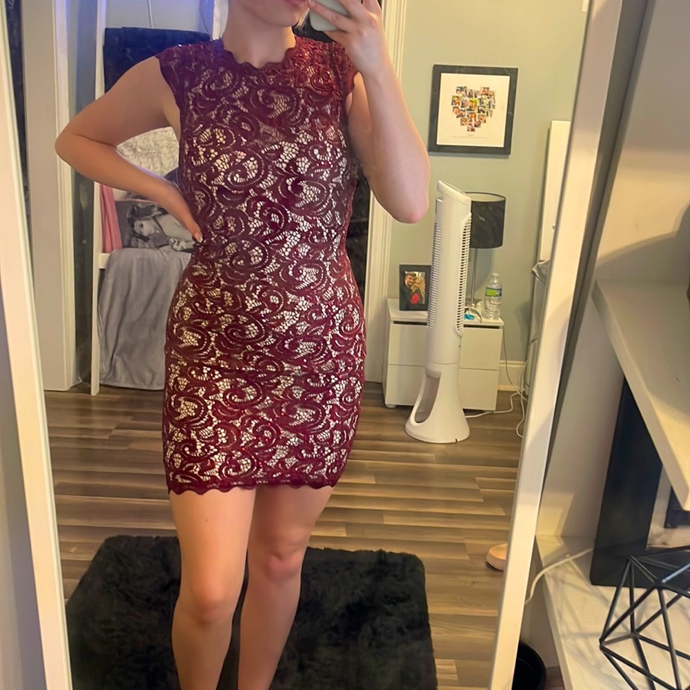 Maroon homecoming dress